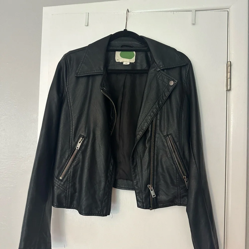 Anthropologie Black Leather Jacket - Picture 2 of 3